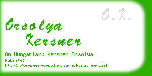 orsolya kersner business card